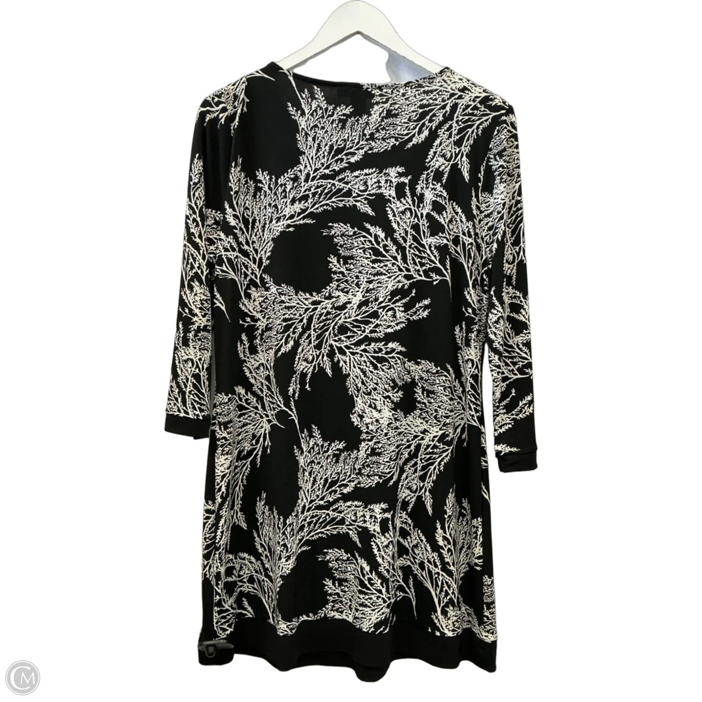 Dress Casual Midi By White House Black Market In Black & White, Size: L