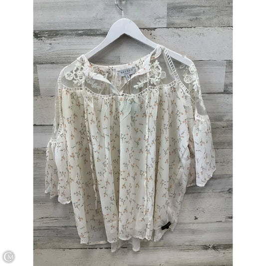 Top Short Sleeve By Hayden La In Cream, Size: M
