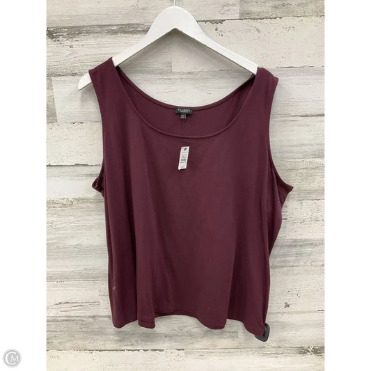 Top Sleeveless By Talbots In Purple, Size: 3x