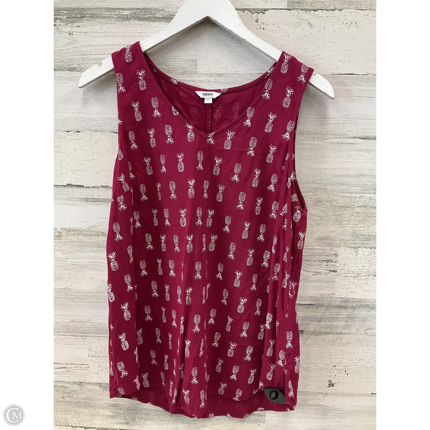 Top Sleeveless By Sonoma In Pink, Size: M