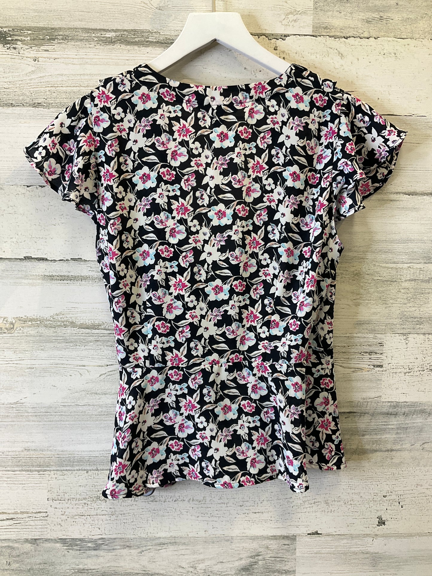 Floral Print Top Short Sleeve Banana Republic, Size Xs