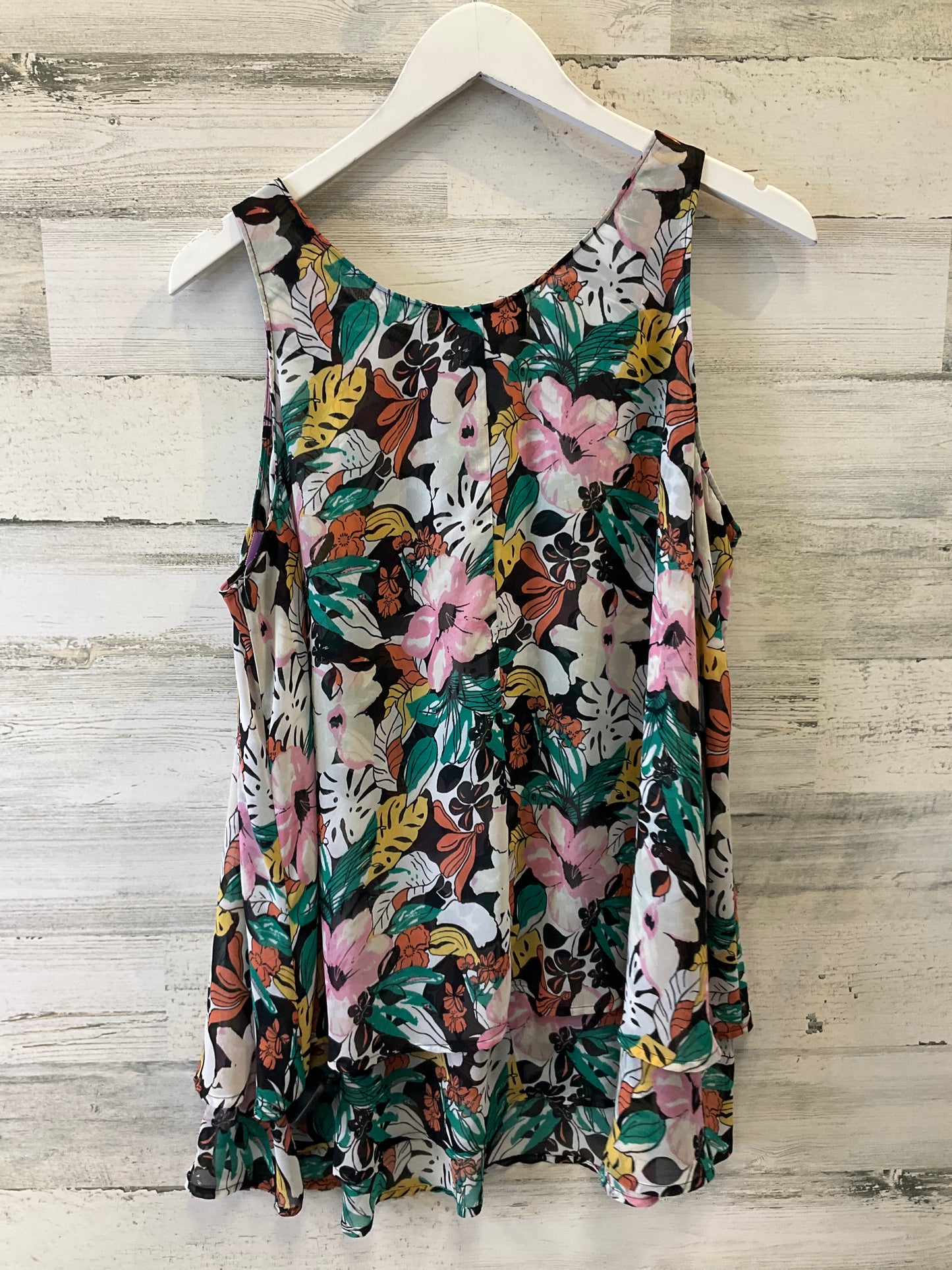 Floral Print Top Short Sleeve Lane Bryant, Size Xl