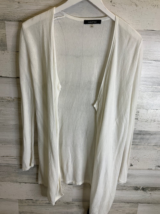 Cardigan By August Silk In White, Size: S