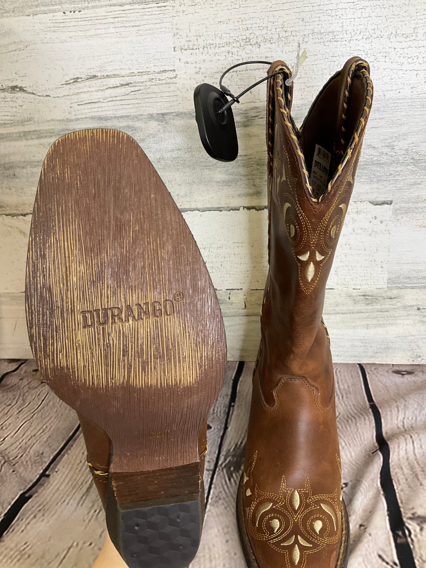 Tan Boots Western Durango, Size 8