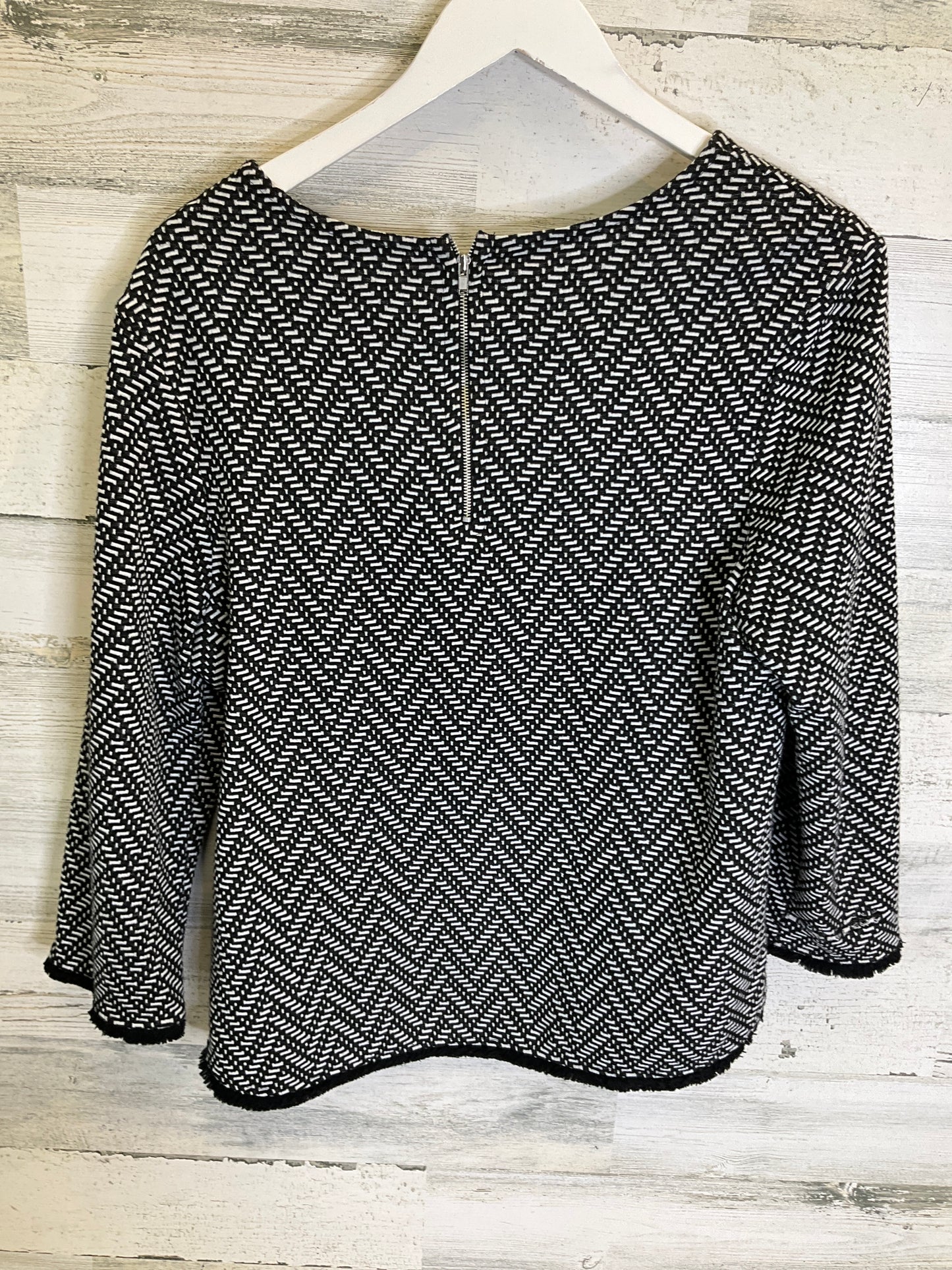 Black & White Top Long Sleeve W5, Size M