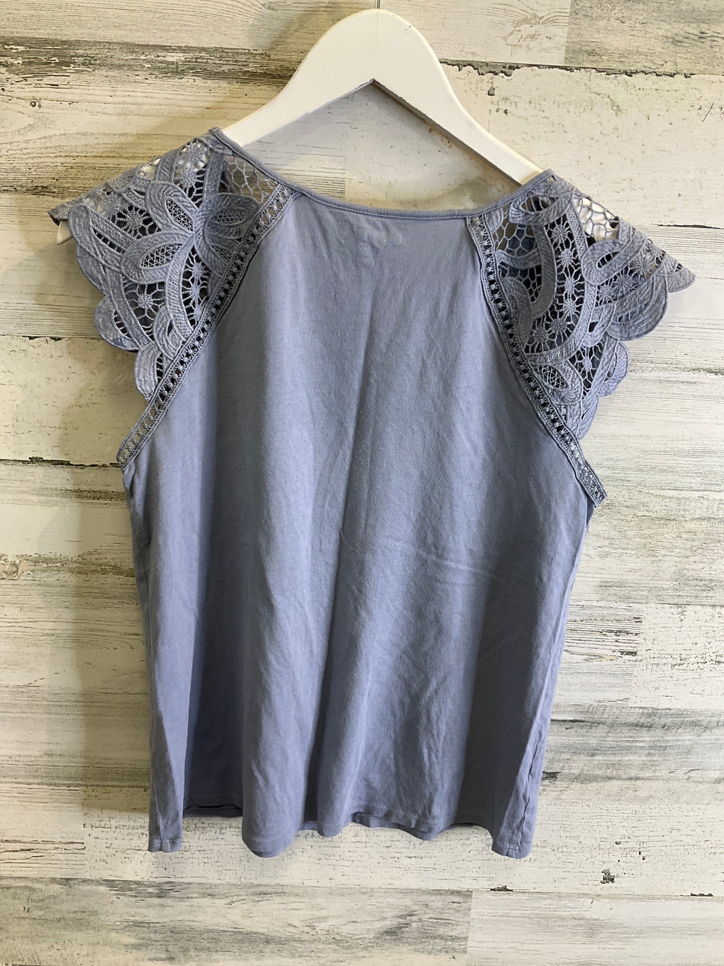 Top Short Sleeve By Loft In Blue, Size: M