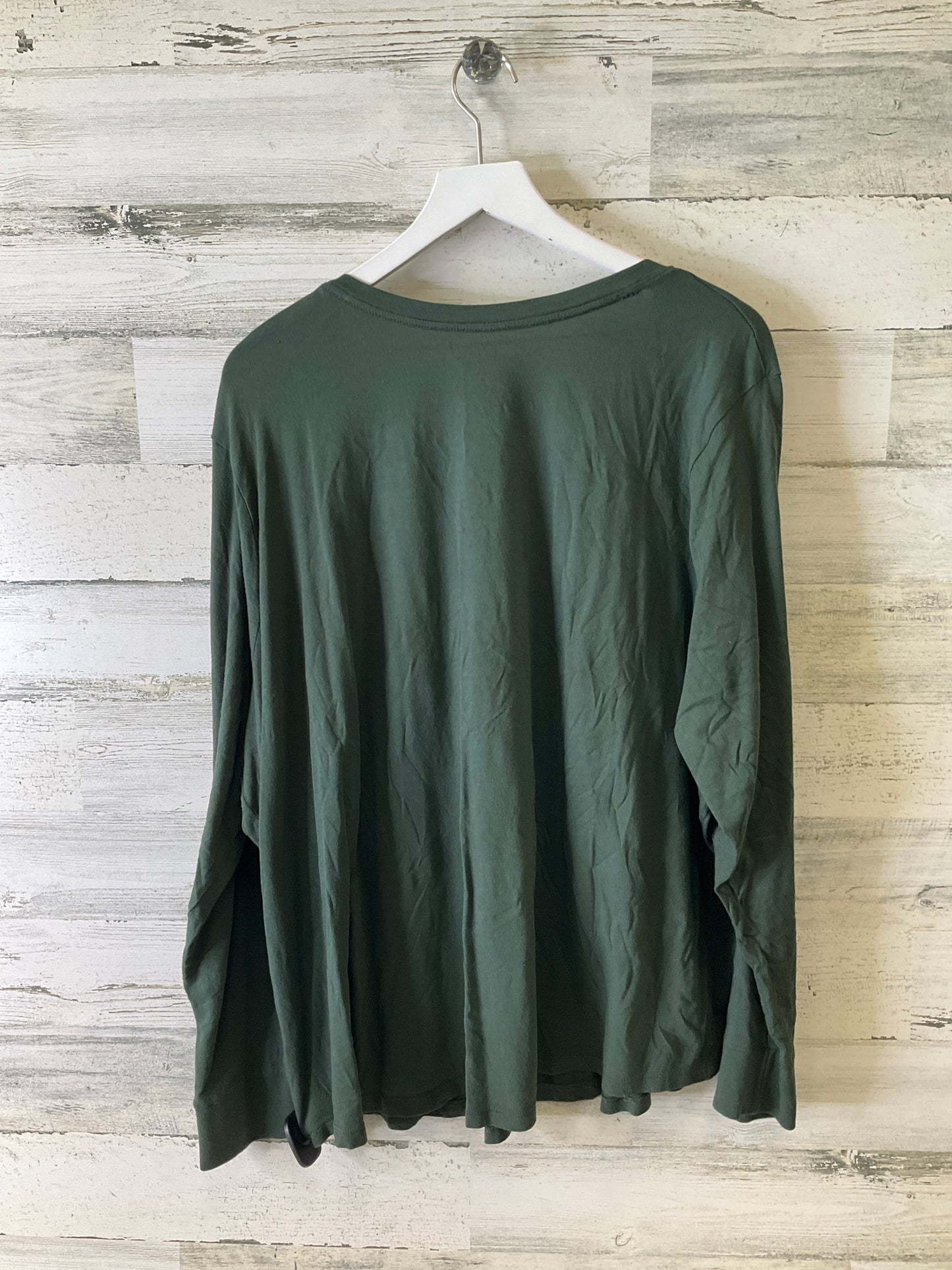 Top Long Sleeve By Terra & Sky In Green, Size: 4x