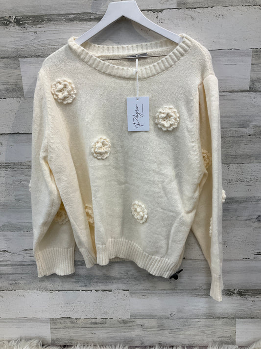 Sweater By Polygram In Ivory, Size: 2x