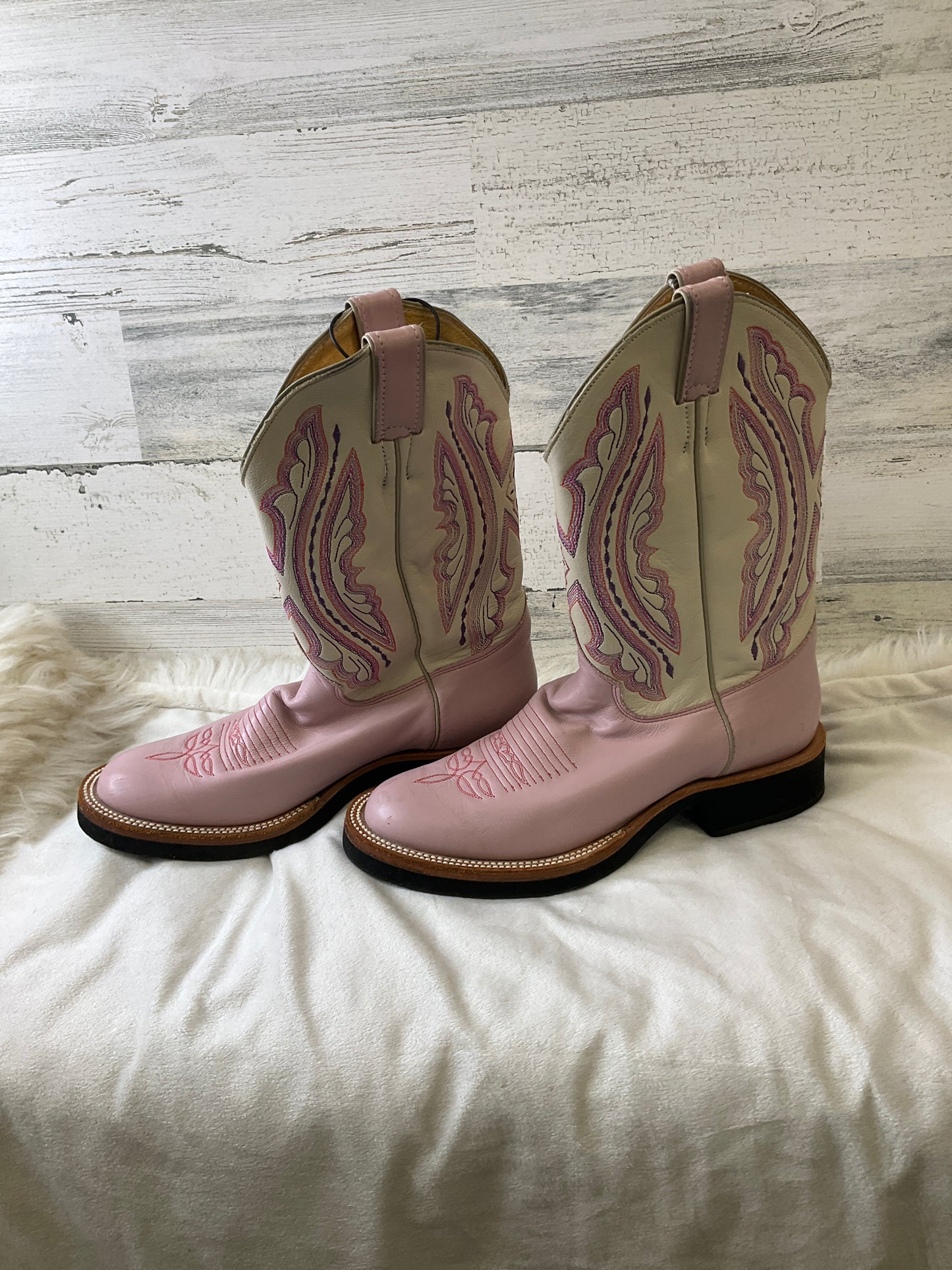 Boots Western By Justin In Pink, Size: 8.5