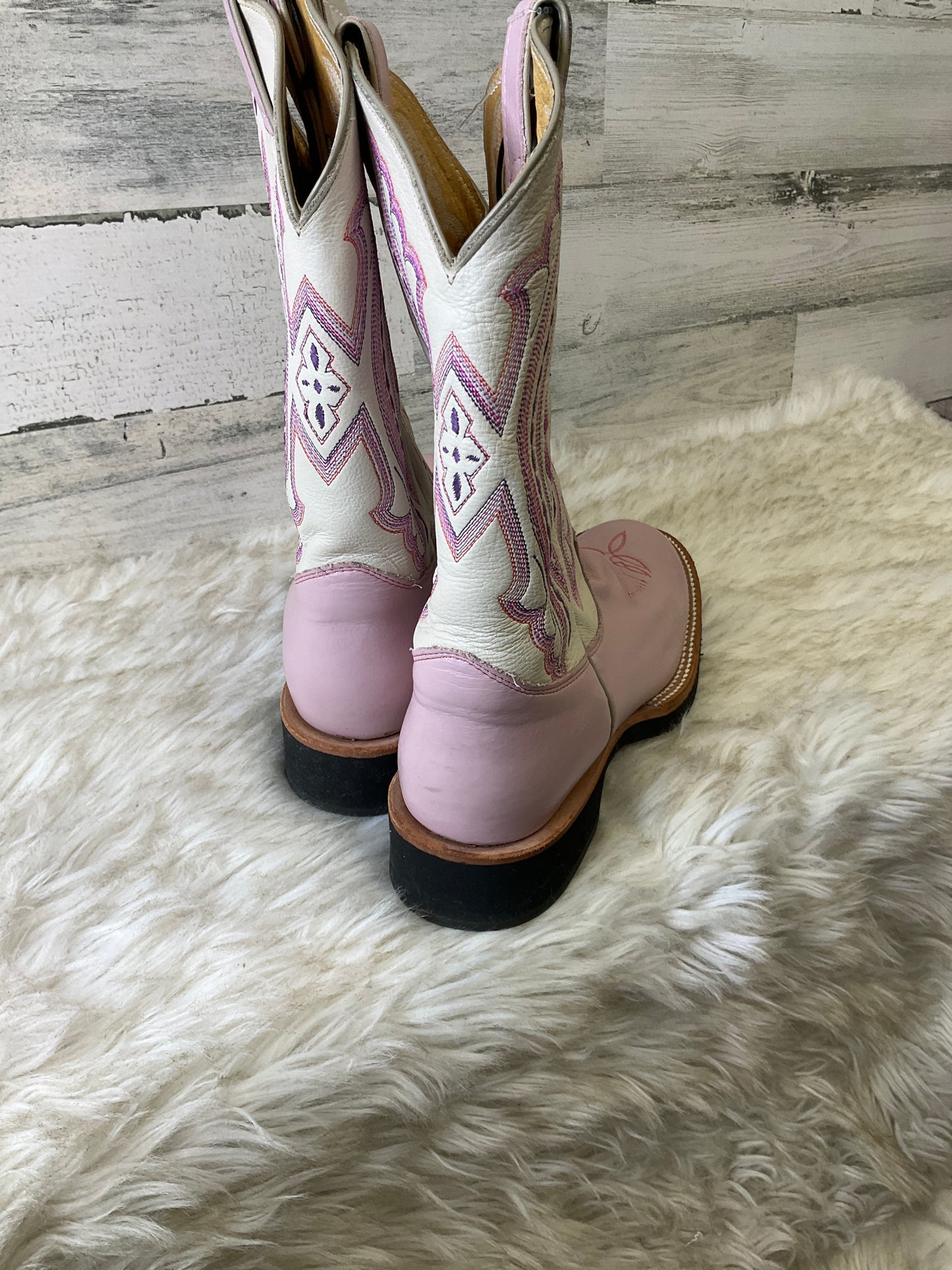 Boots Western By Justin In Pink, Size: 8.5