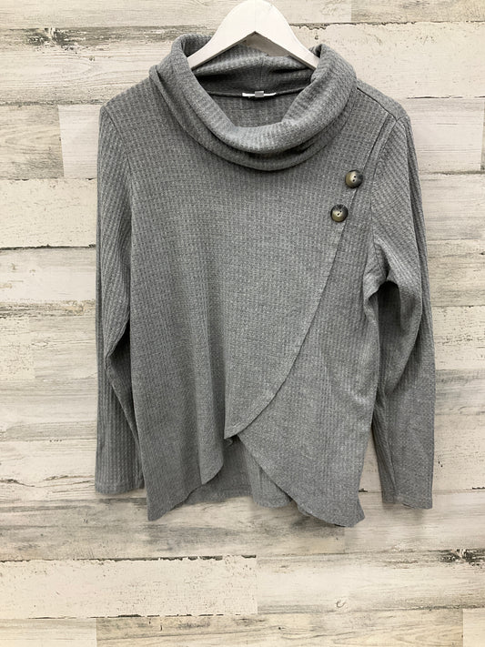 Top Long Sleeve By Cmc In Grey, Size: S