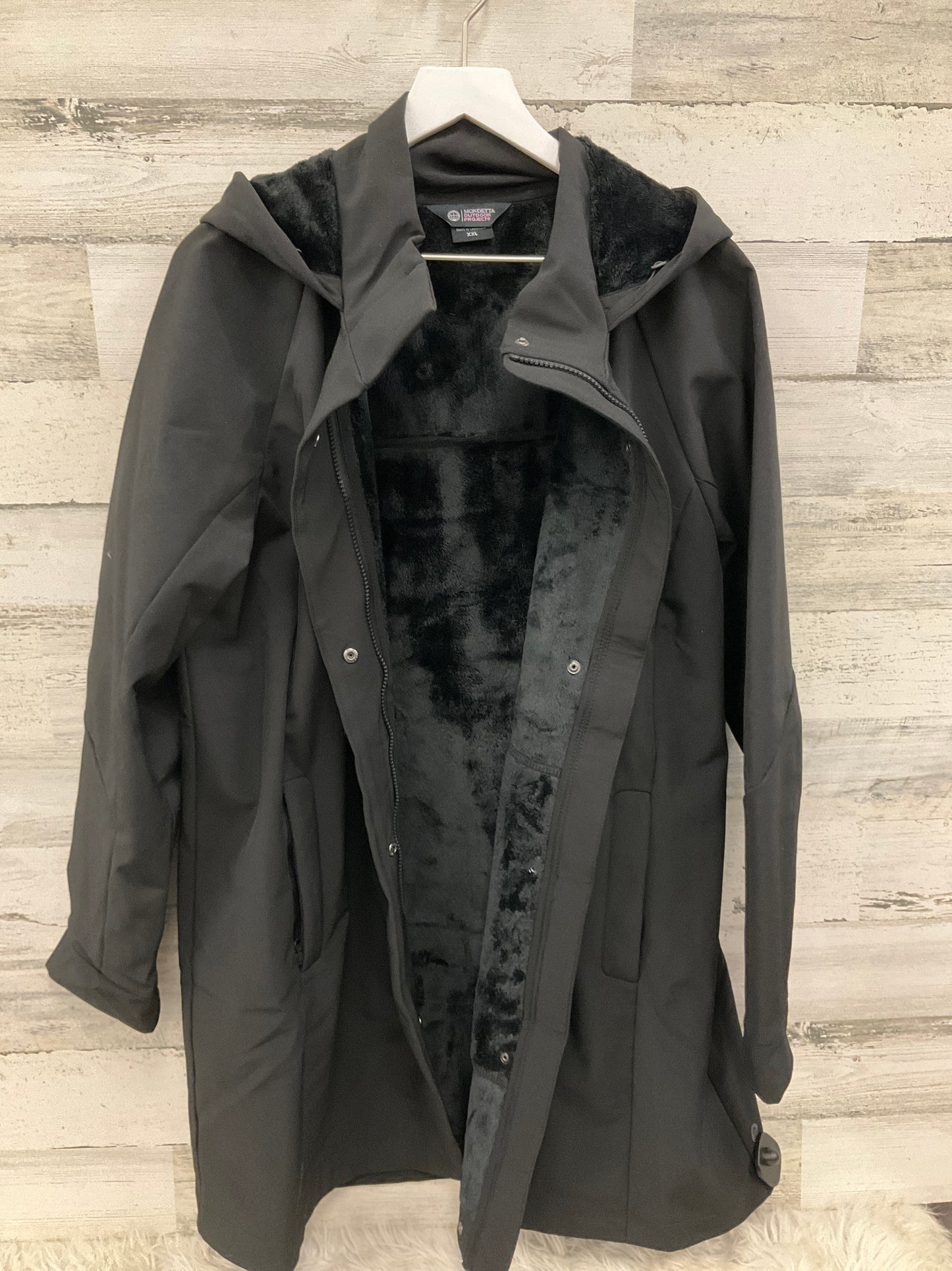 Coat Trench Coat By Mondetta In Black, Size: Xxl