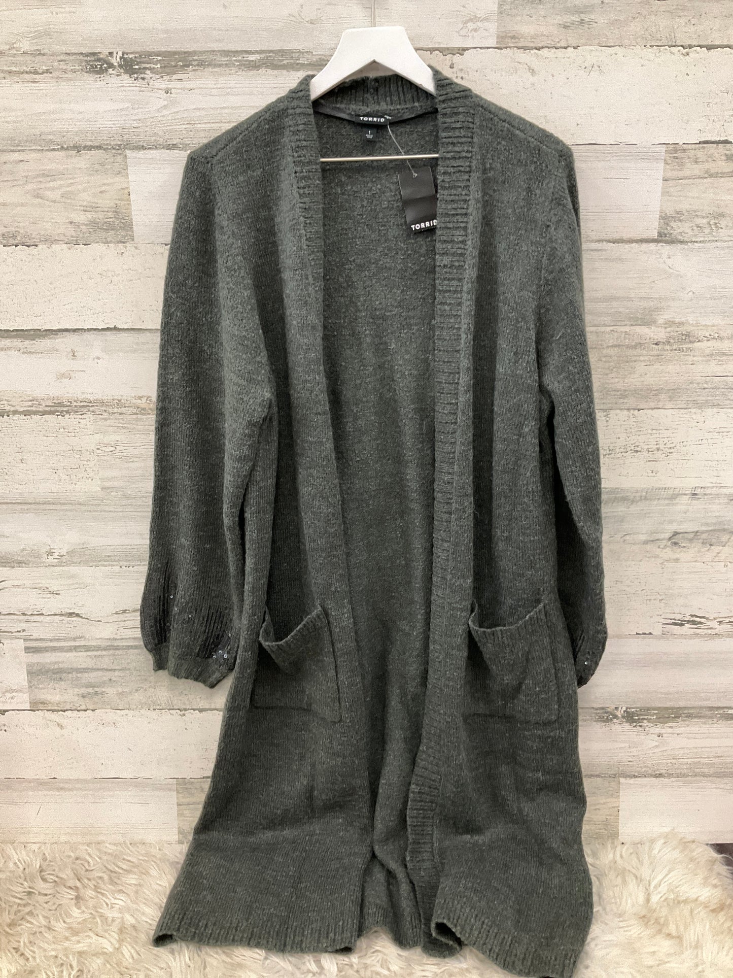 Cardigan By Torrid In Grey, Size: 1x