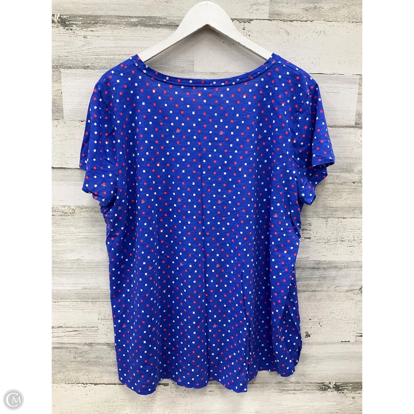 Top Short Sleeve Designer By Lilly Pulitzer In Blue, Size: Xxl