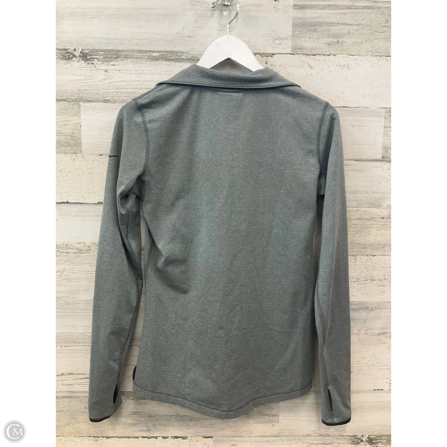 Athletic Jacket By Nike In Grey, Size: L