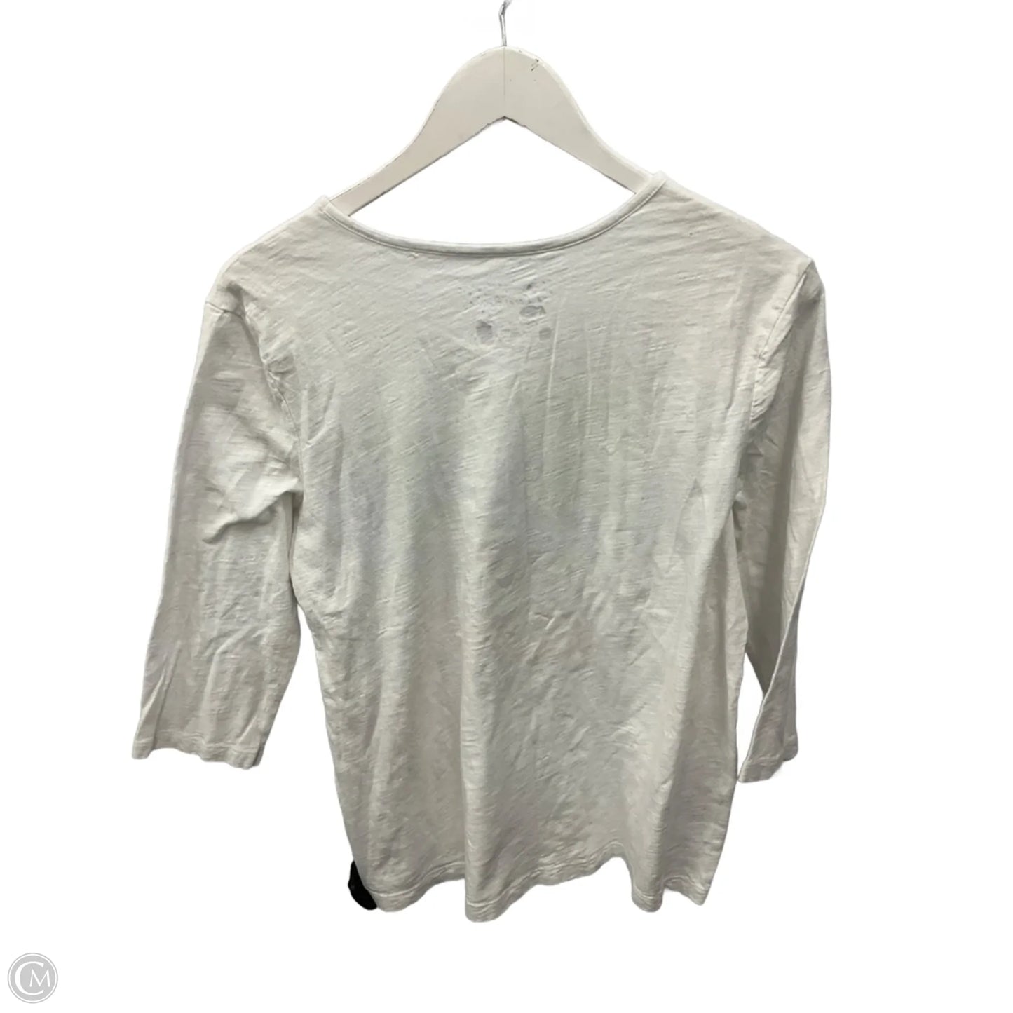 Top 3/4 Sleeve By Coral Bay In White, Size: L