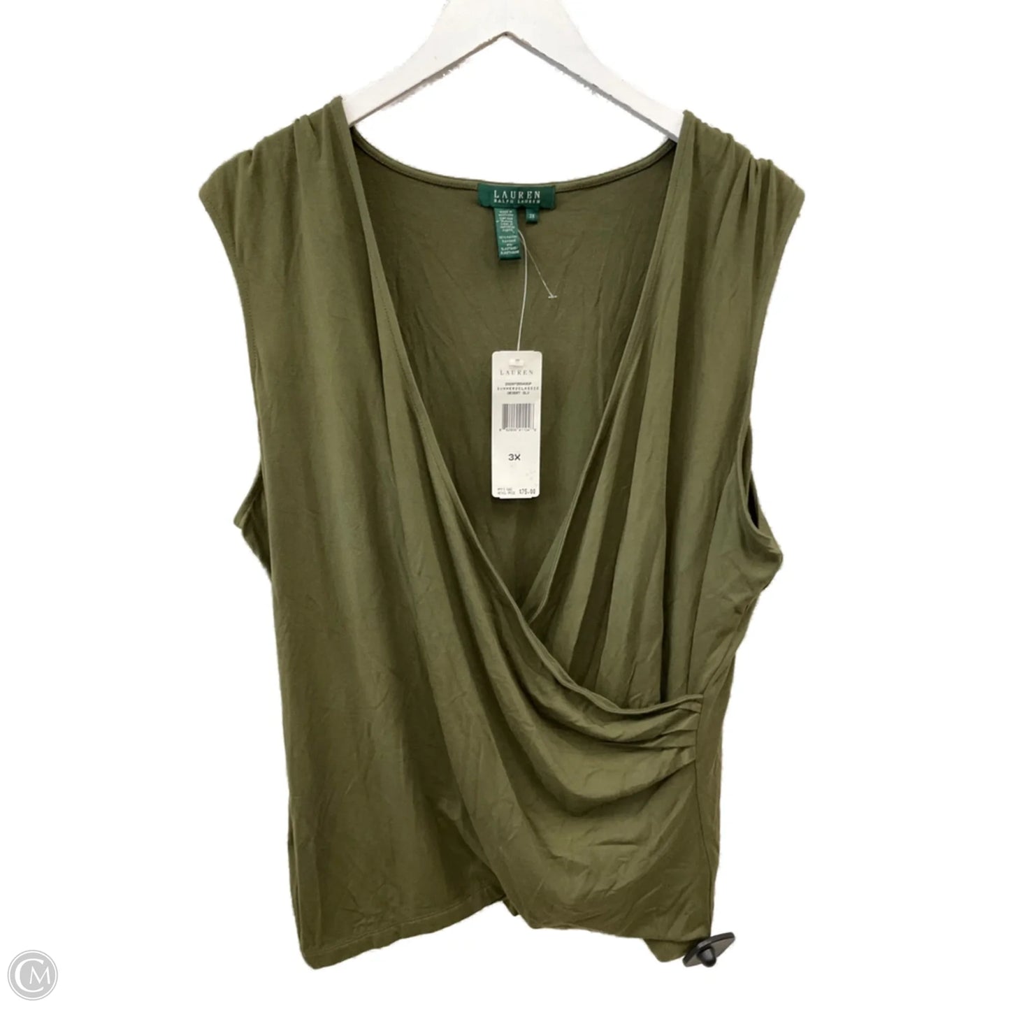 Top Short Sleeve By Lauren By Ralph Lauren In Green, Size: 3x