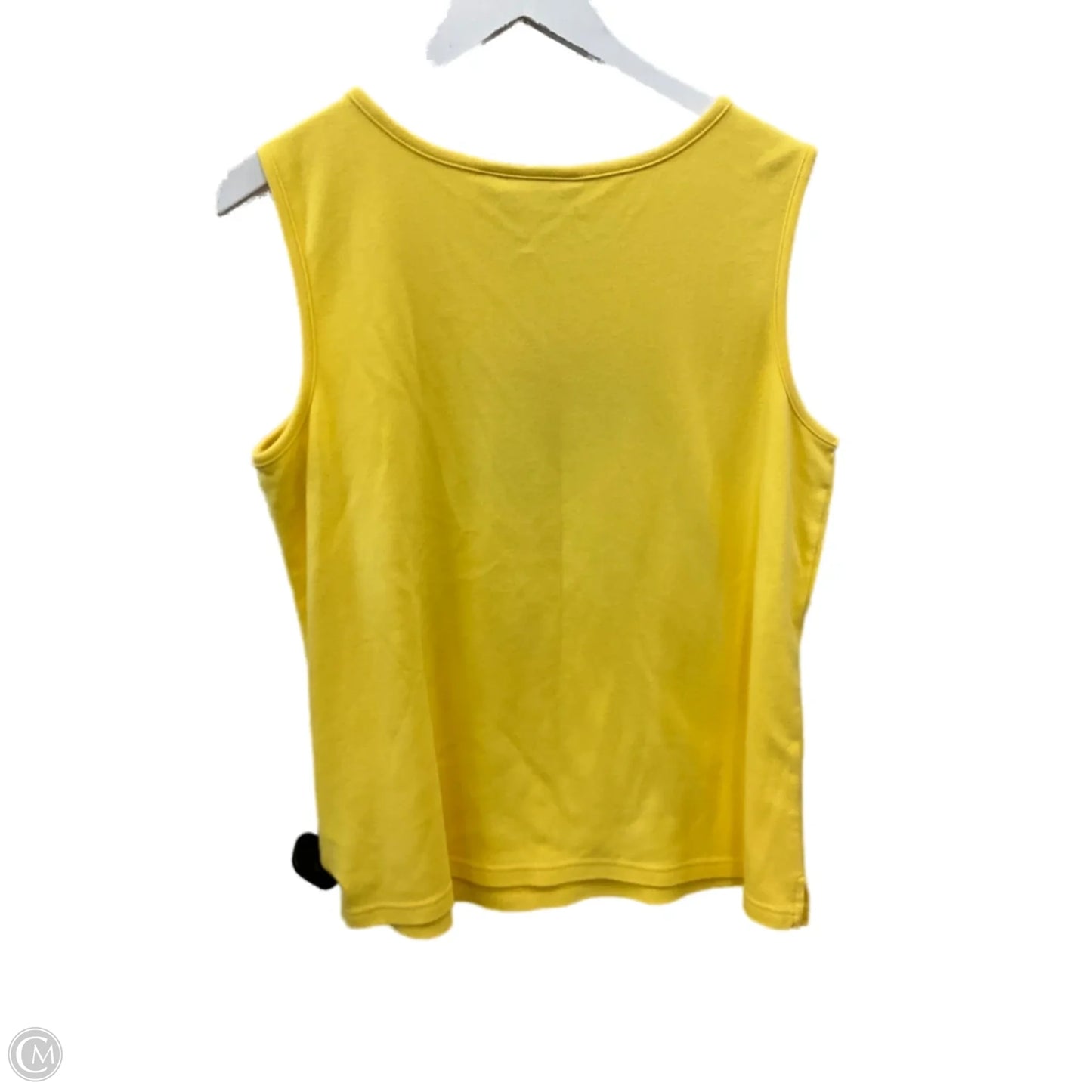 Top Sleeveless By Quaker Factory In Yellow, Size: L