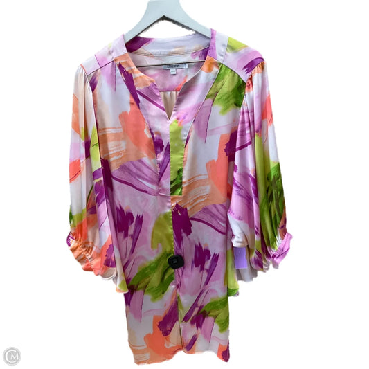 Top 3/4 Sleeve By Chicos In Multi-colored, Size: L