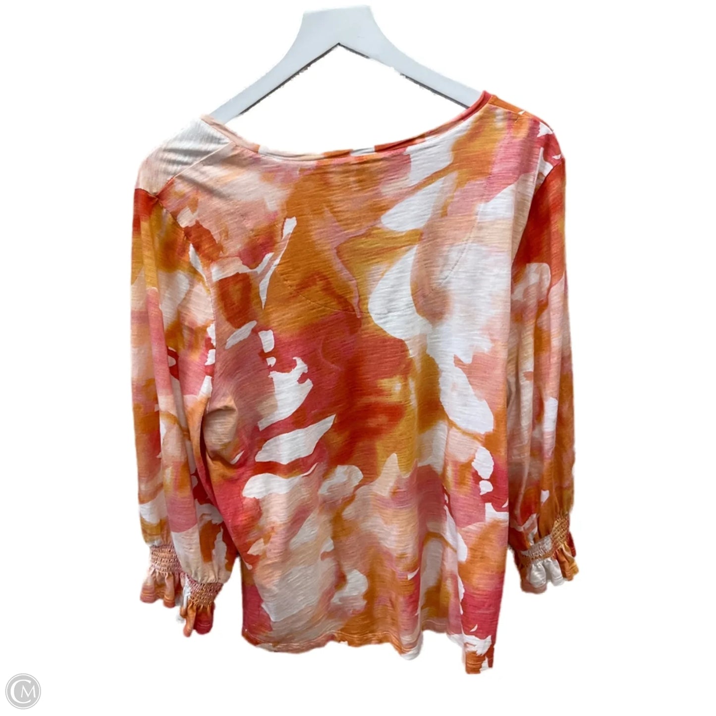 Top Long Sleeve By Chicos In Orange, Size: Xl
