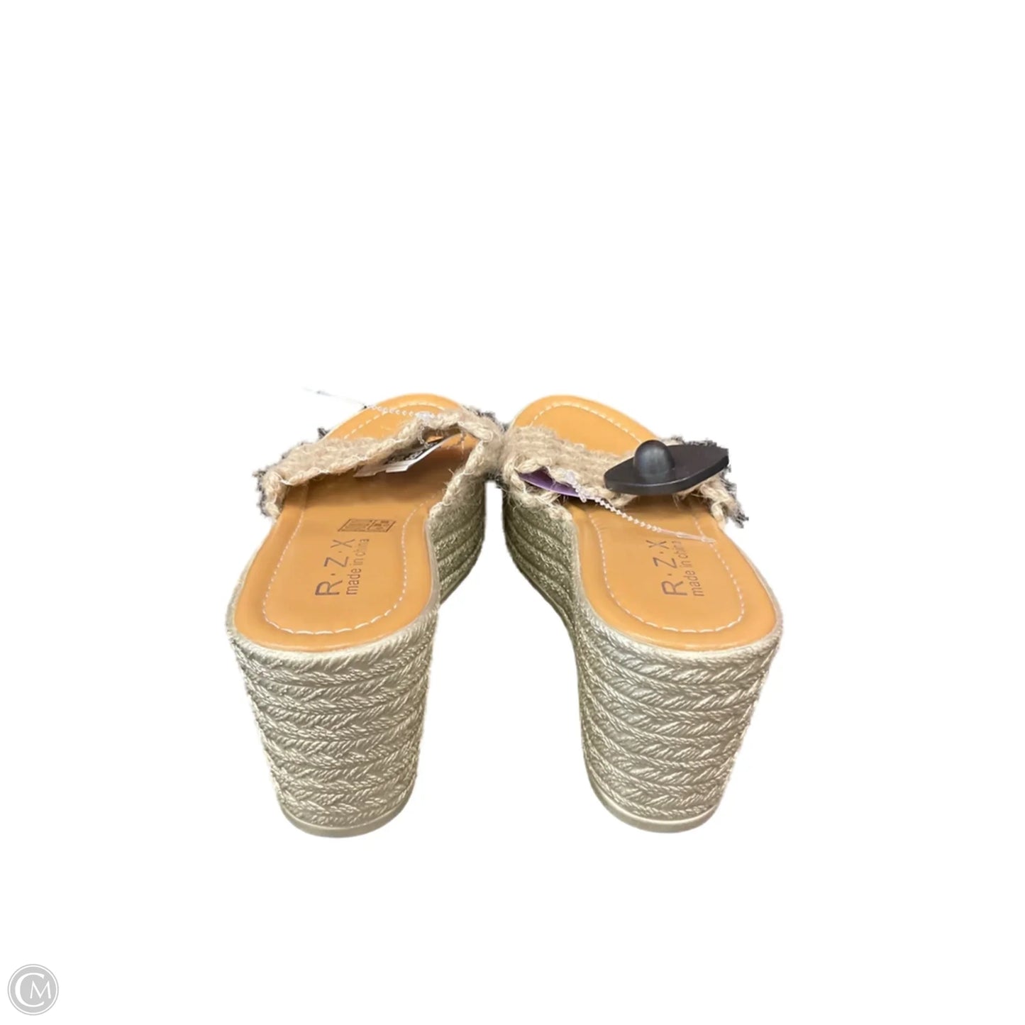 Sandals Heels Platform By Clothes Mentor In Beige, Size: 8.5