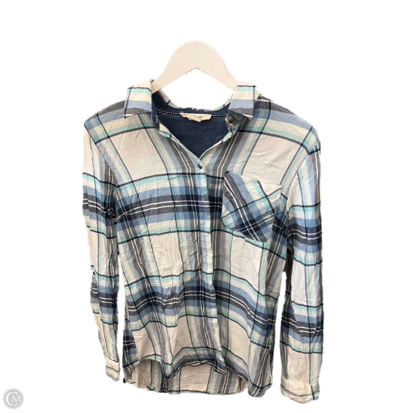 Top Long Sleeve By Tribal In Blue, Size: S