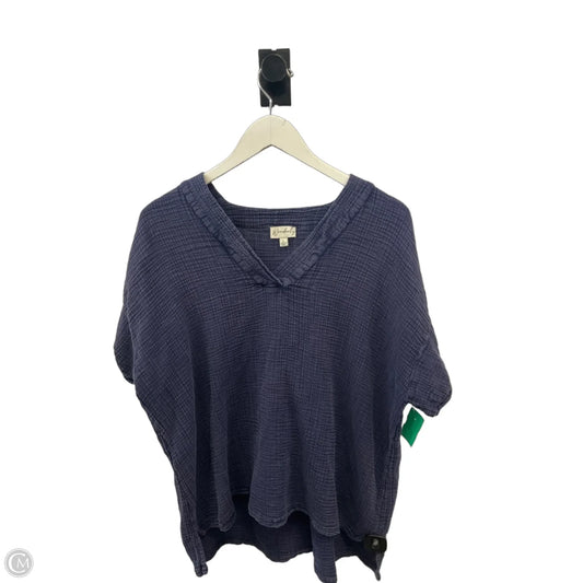 Top Short Sleeve By Wonderly In Navy, Size: L