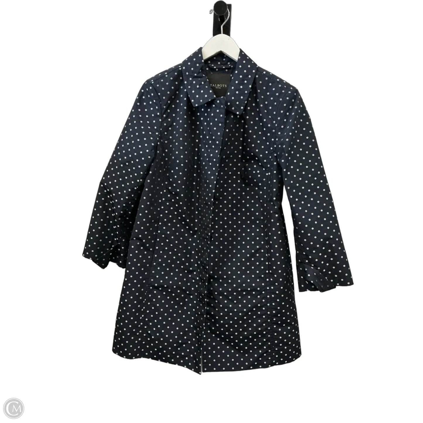 Coat Raincoat By Talbots In Navy, Size: Xlp