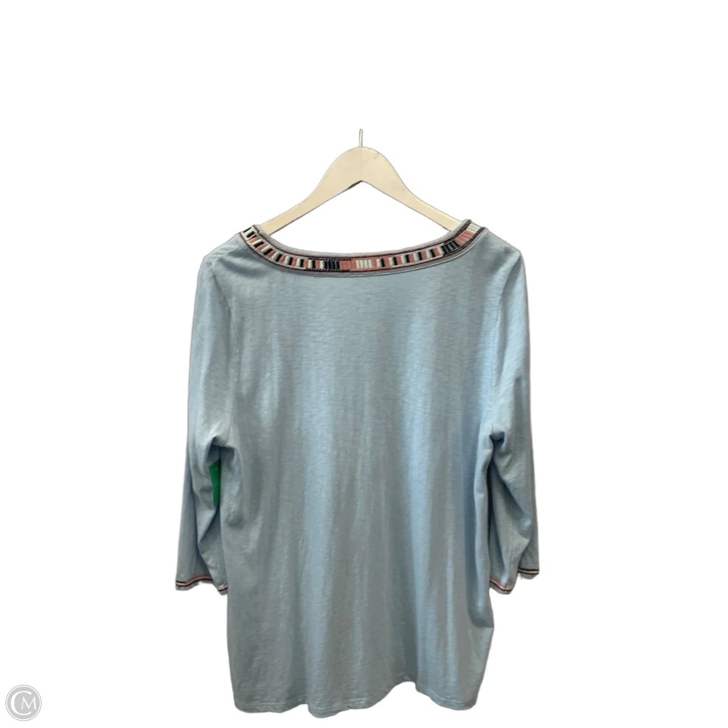 Top 3/4 Sleeve By Talbots In Blue, Size: Lp
