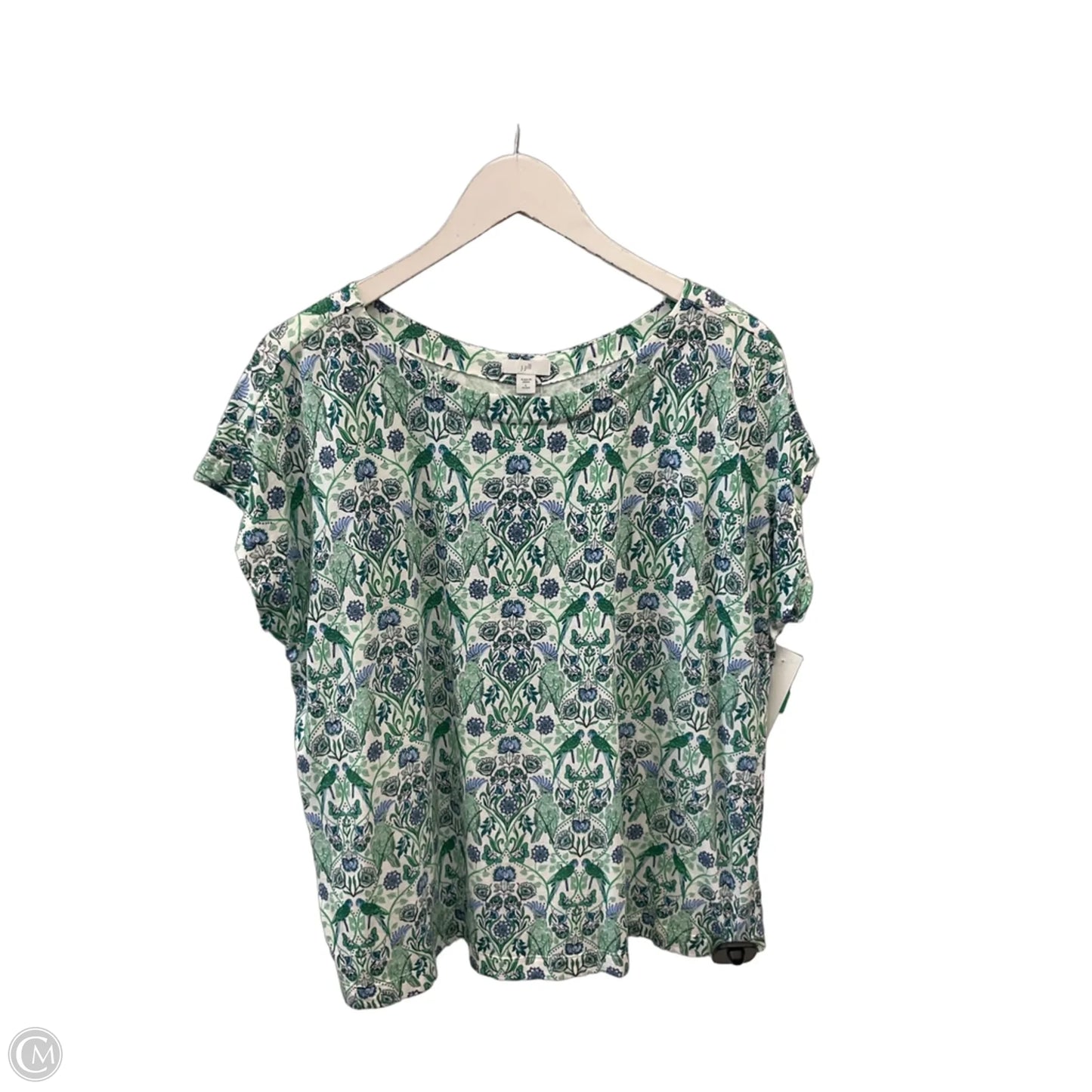 Top Short Sleeve By J. Jill In Floral Print, Size: Lp
