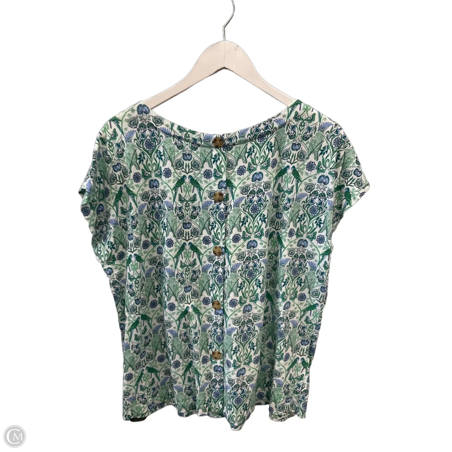 Top Short Sleeve By J. Jill In Floral Print, Size: Lp