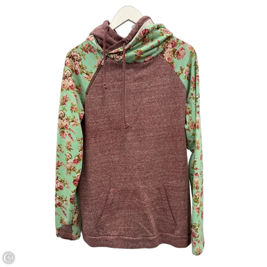 Sweatshirt Hoodie By Clothes Mentor In Floral Print, Size: Xxl