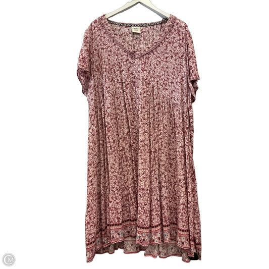 Dress Casual Midi By Knox Rose In Pink, Size: 1x