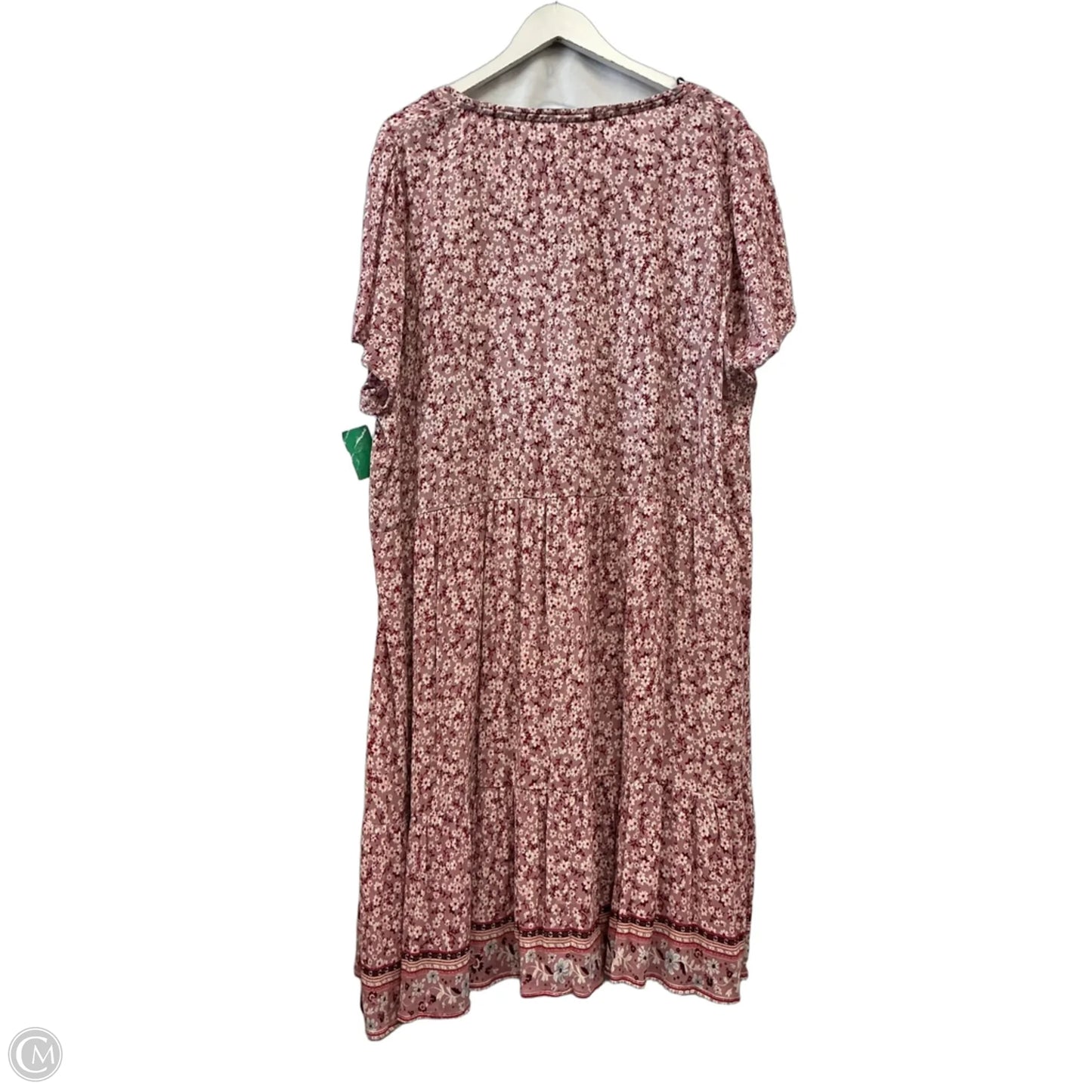 Dress Casual Midi By Knox Rose In Pink, Size: 1x