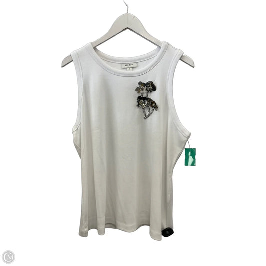Top Sleeveless By On 34th In White, Size: 2x