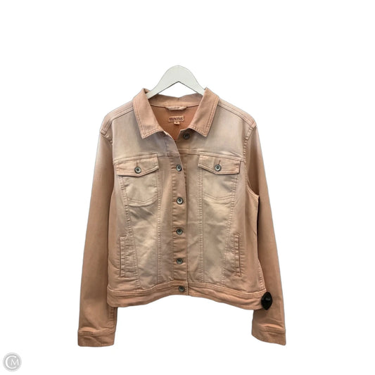 Jacket Denim By Merona In Pink, Size: Xl