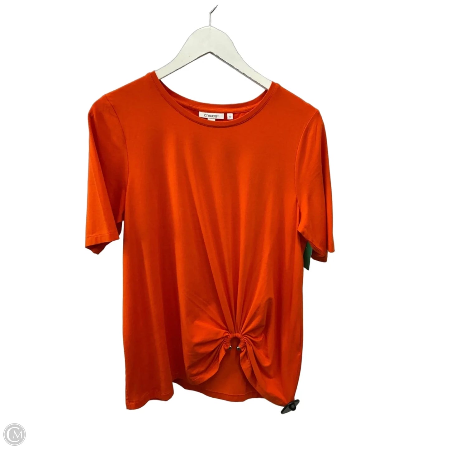 Top Short Sleeve By Chicos In Orange, Size: M