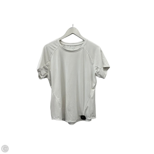 Athletic Top Short Sleeve By Clothes Mentor In White, Size: L