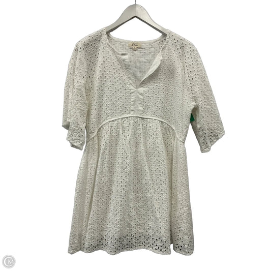Dress Casual Midi By Elan In White, Size: M