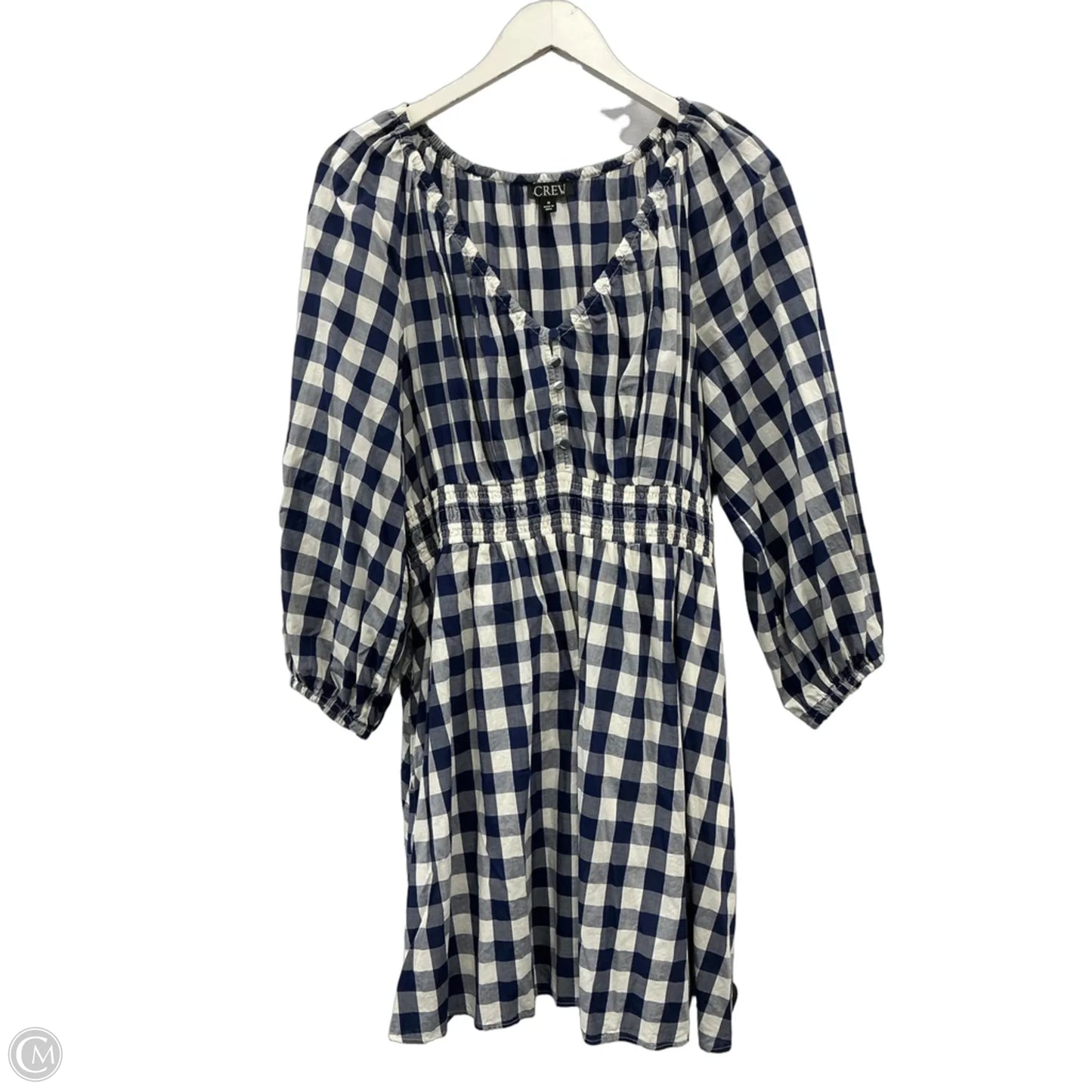 Dress Casual Midi By J. Crew In Blue & White, Size: M