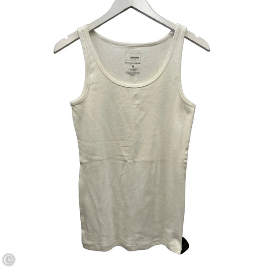 Top Sleeveless Basic By Sonoma In White, Size: M