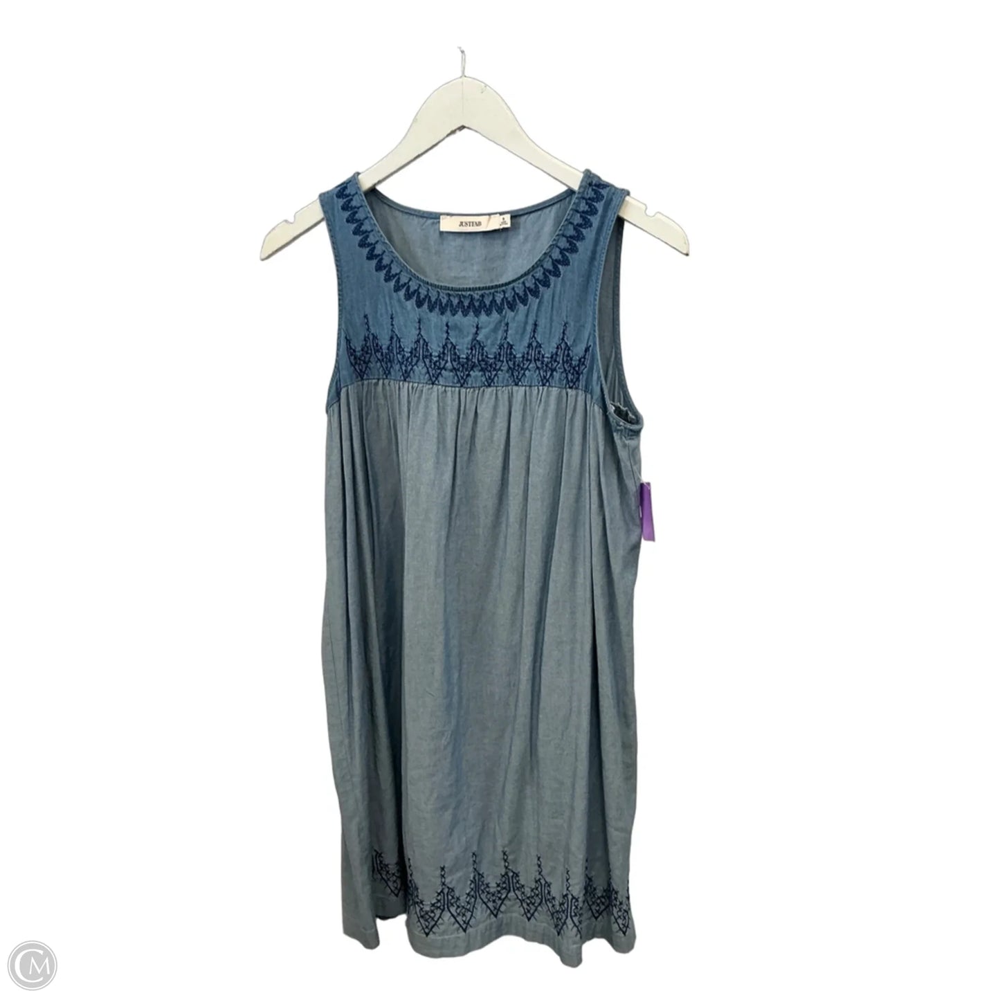 Dress Casual Midi By Just Fab In Blue, Size: S