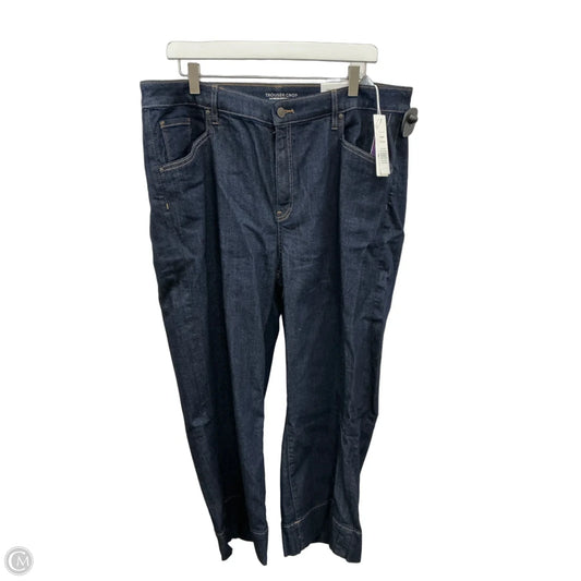 Jeans Cropped By Chicos In Blue Denim, Size: 16
