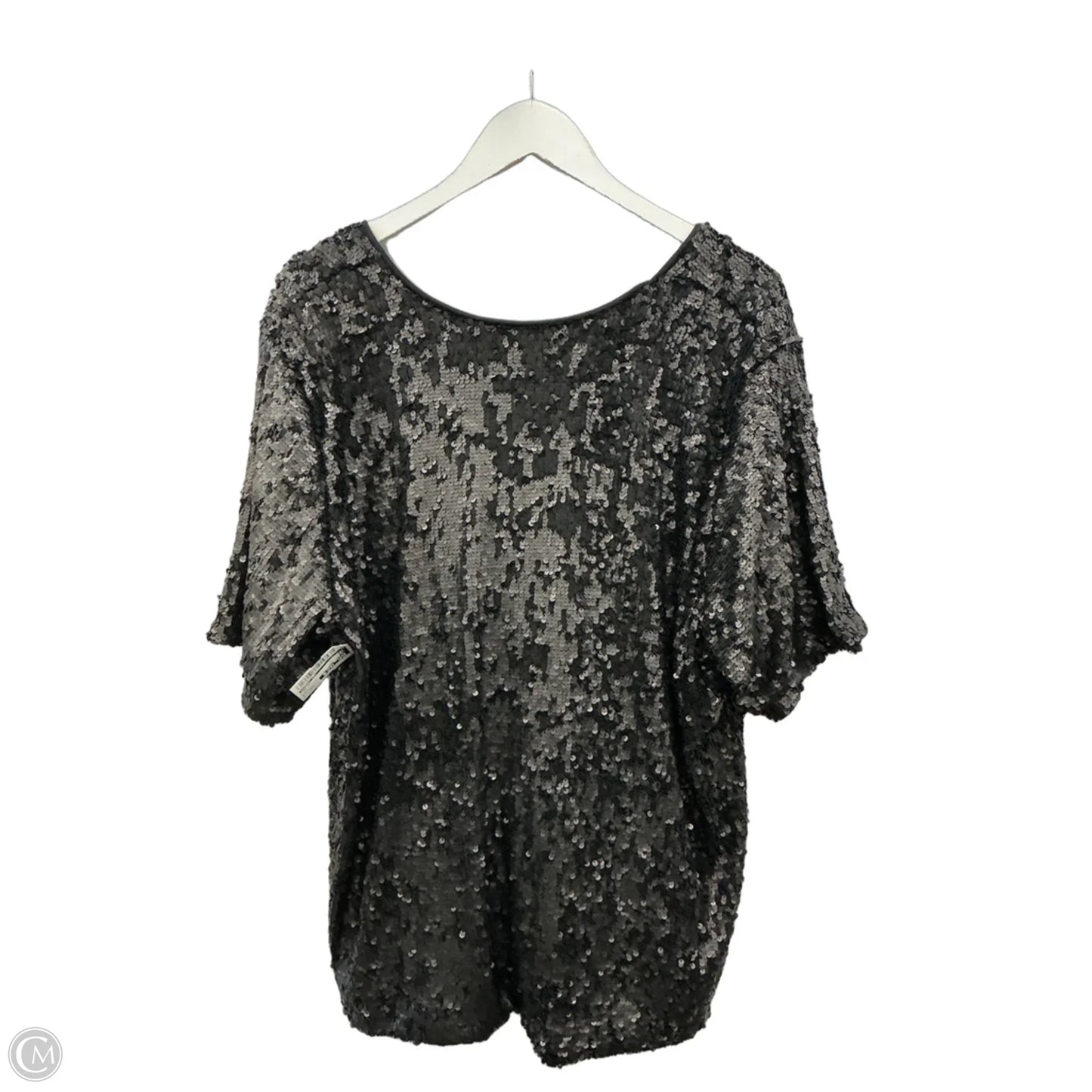 Top Short Sleeve By Johnny Was In Black, Size: Xxl
