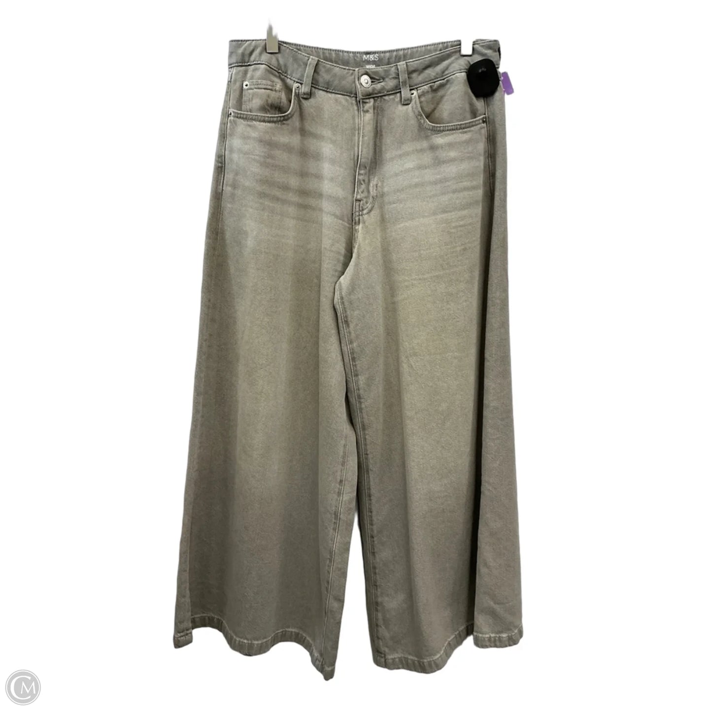 Jeans Cropped By Clothes Mentor In Grey, Size: 12