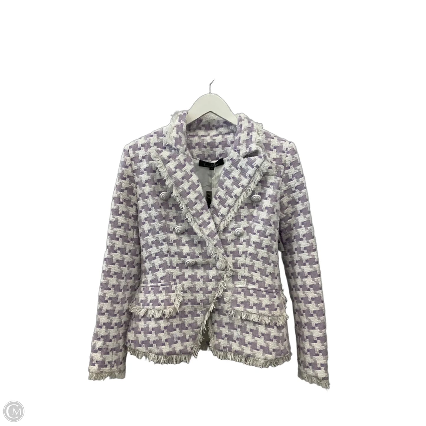 Blazer By Luxe In Purple & White, Size: S