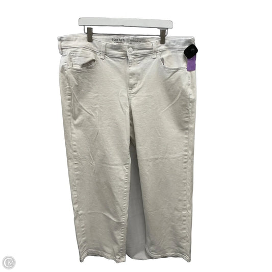 Jeans Wide Leg By Torrid In White, Size: 18