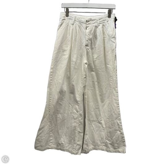 Jeans Wide Leg By Free People In Ivory, Size: 4