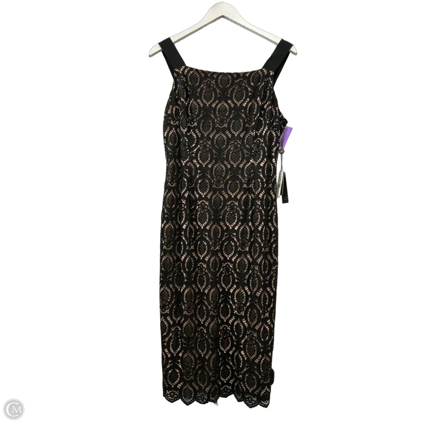 Dress Party Midi By Adrianna Papell In Black, Size: 10