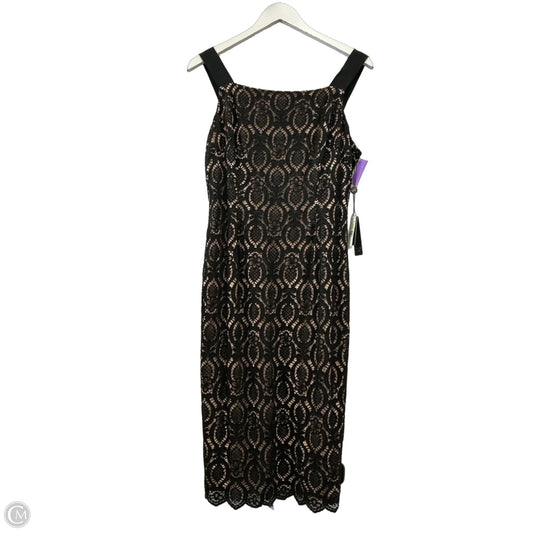 Dress Party Midi By Adrianna Papell In Black, Size: 10
